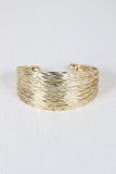 Hammered Wire Open Cuff Bracelet