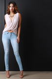 Twisted Drape Sleeveless Crop Top