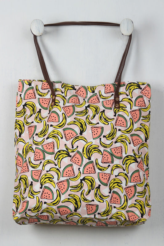 Watermelon And Banana Tote Bag