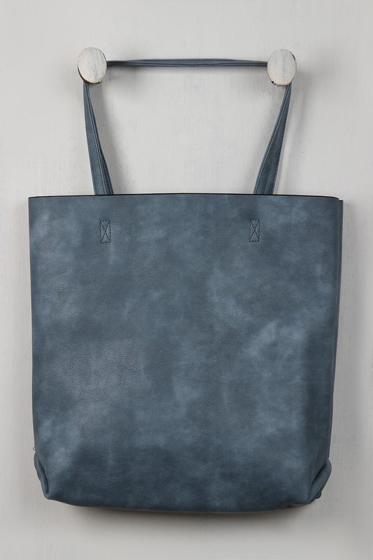 Vegan Leather Tote Bag Set