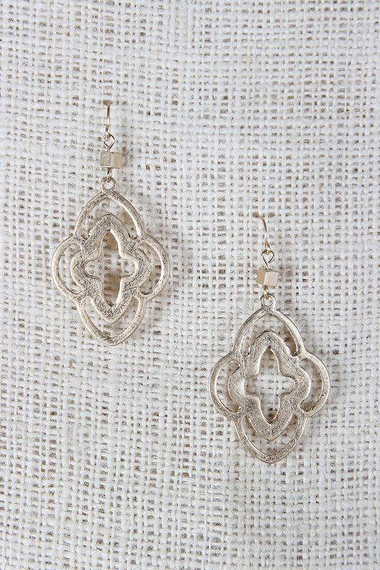 Open Moroccan Shaped Dangle Earrings