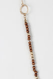 Wood Bead Qua-trefoil Pendant Necklace