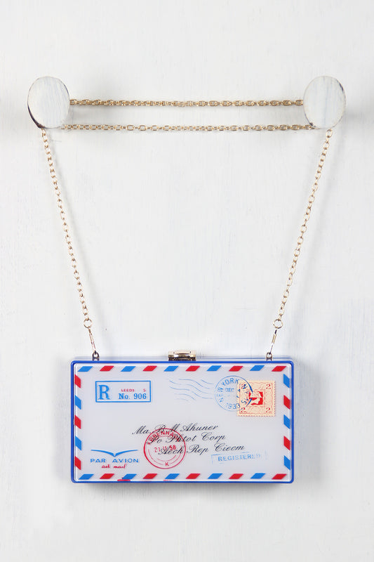 Post Marked Letter Clutch