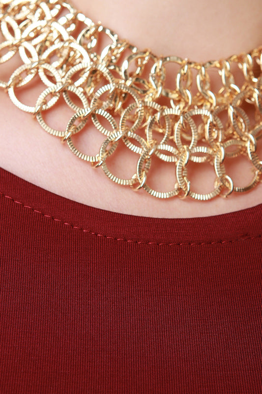 Double Layered Chunky Choker Necklace