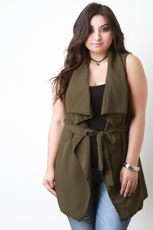 Waterfall Waist Tie Vest