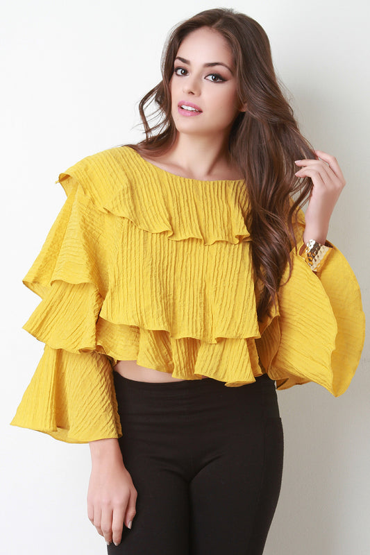 Layered Ruffle Crop Top