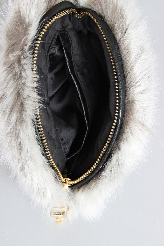 Faux Fur Circle Mini Bag