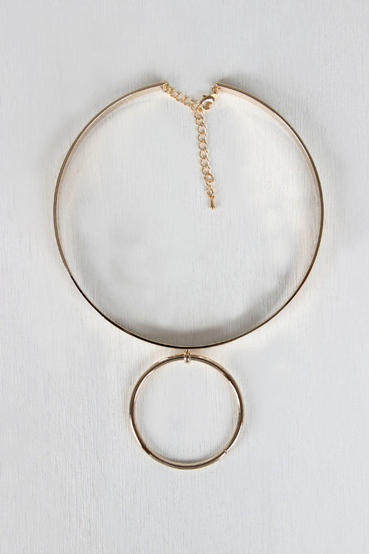 Open Ring Collar Necklace