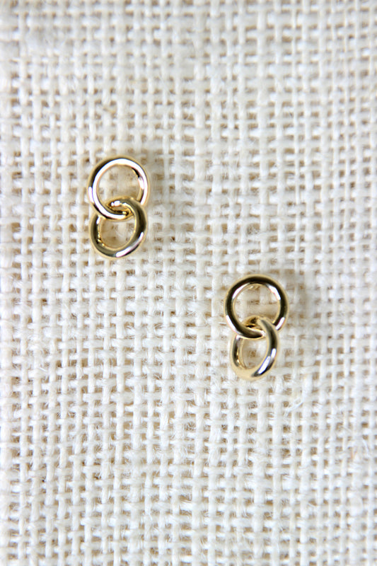 Double Link Stud Earrings