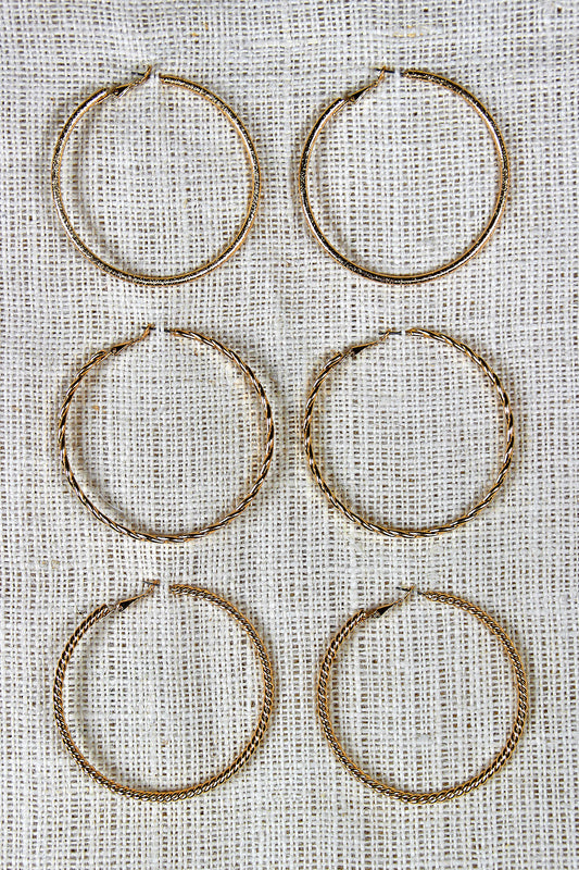 Diva Hoop Earrings Set