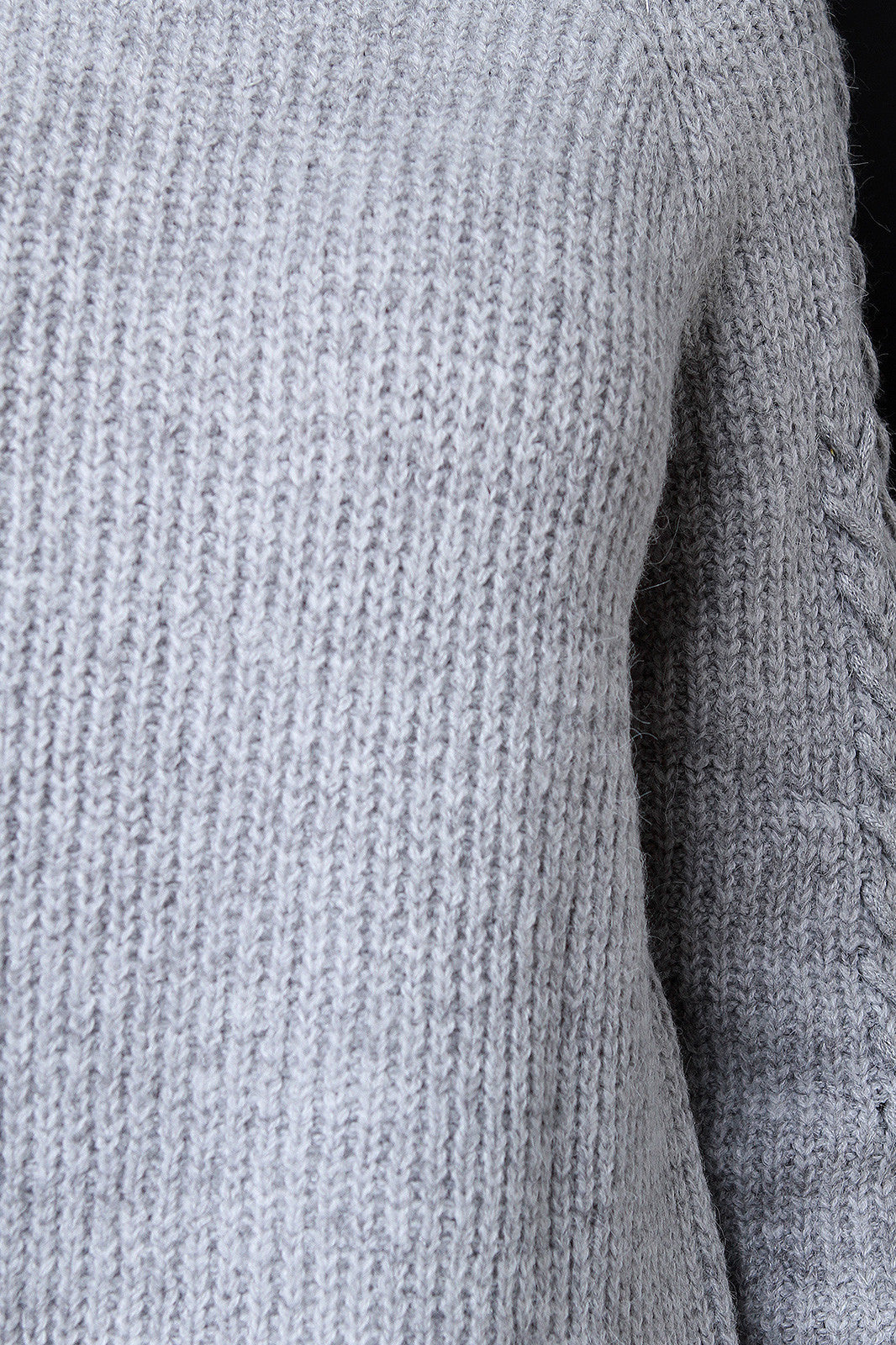 Chunky Knit Turtleneck Chevron Sleeves Sweater Dress