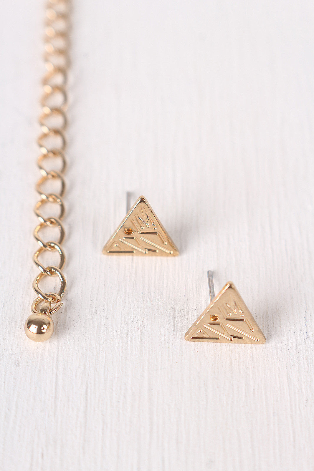 Bohemian Triangle Choker Necklace Set