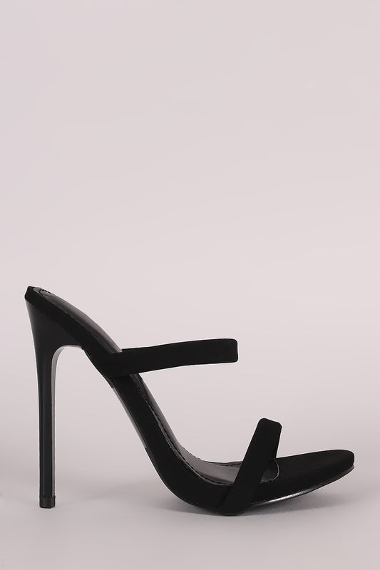 Shoe Republic LA Nubuck Two Band Stiletto Heel