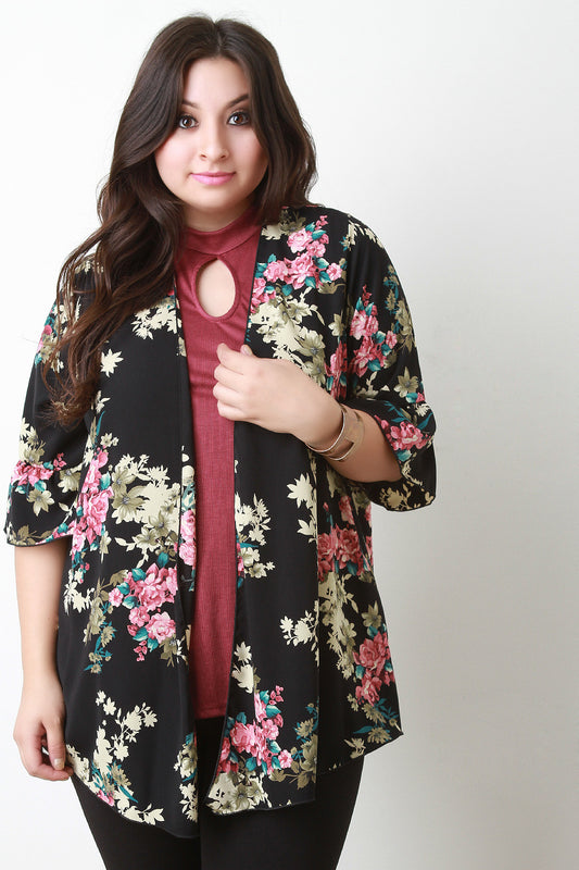 Floral Short Sleeve Kimono