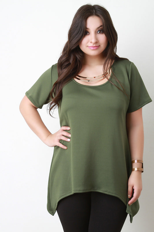 Gold Plate Neckline Sharkbite Top