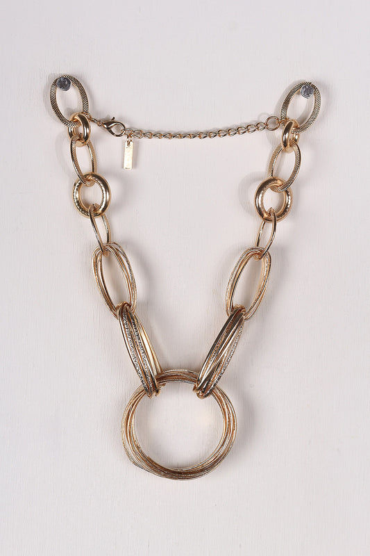 Statement Chain Link Necklace Set