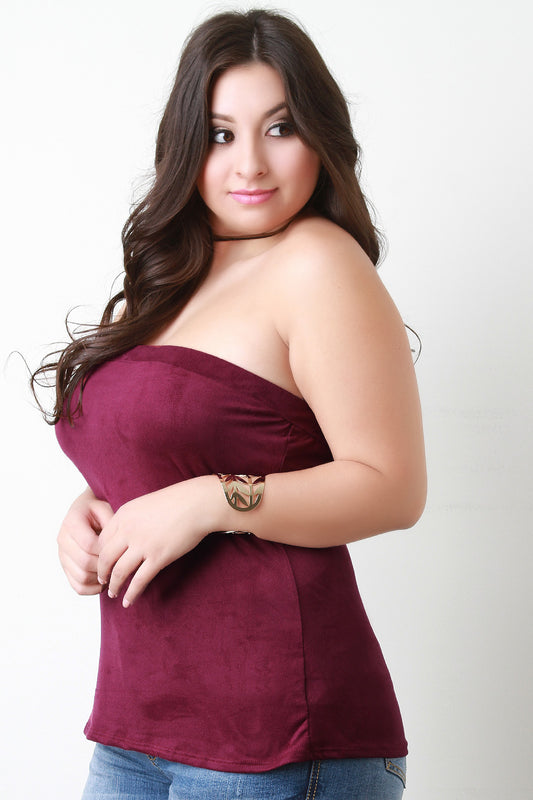 Vegan Suede Tube Top