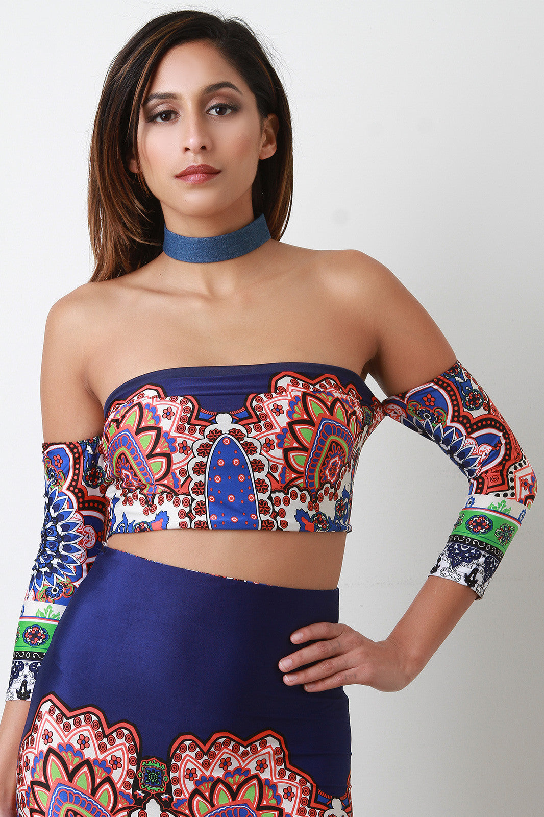 Bohemian Bardot Crop Top