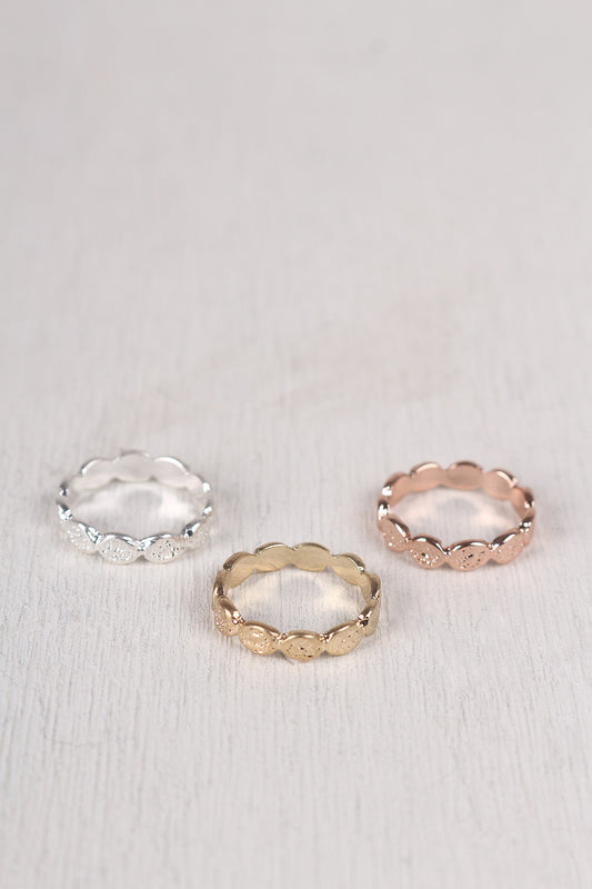 Multi Colored Triple Ring Set