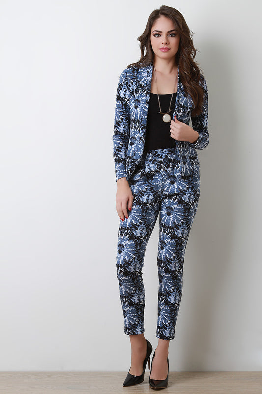 Stretch Knit Burst Dye Pants