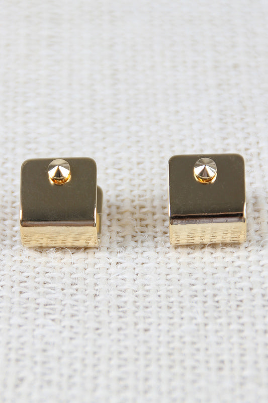 U-Cuff Spike Stud Accent Earrings