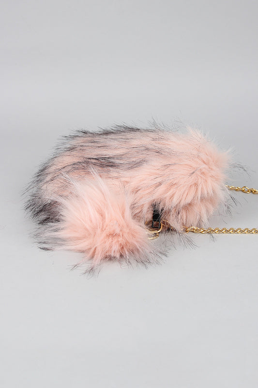Two-Tone Faux Fur Bag