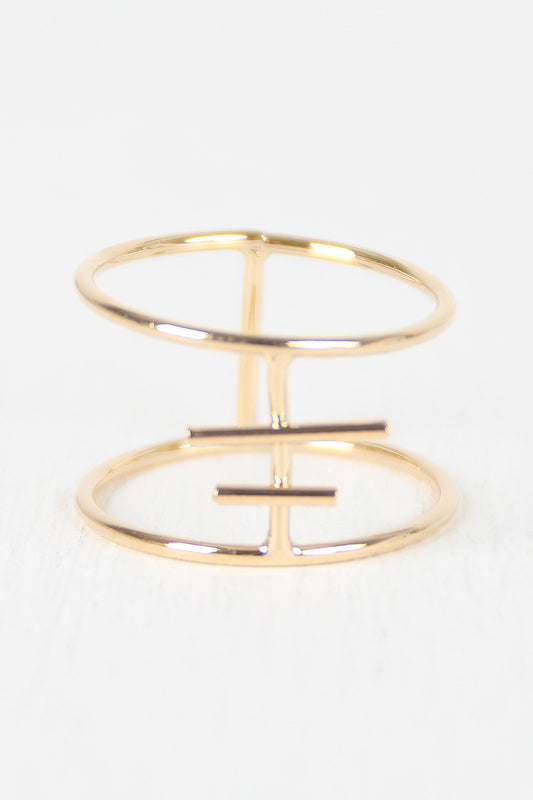 Double Band Parallel Bar Ring