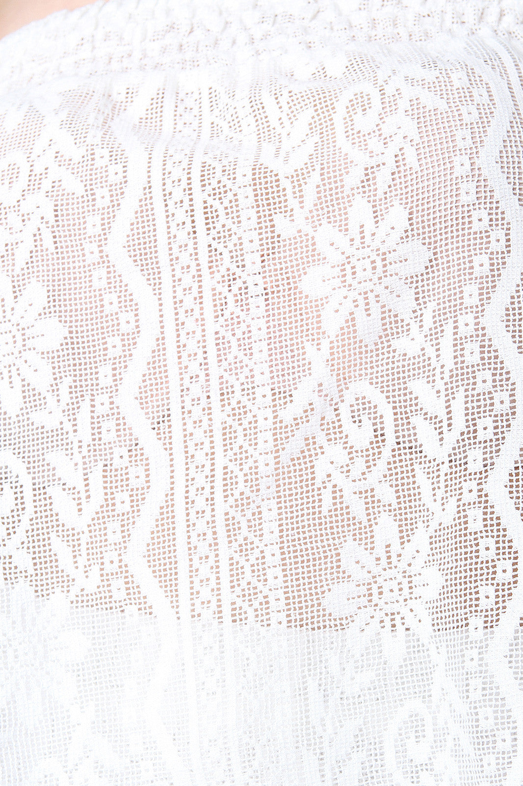 Bardot Side Tied Lace Top