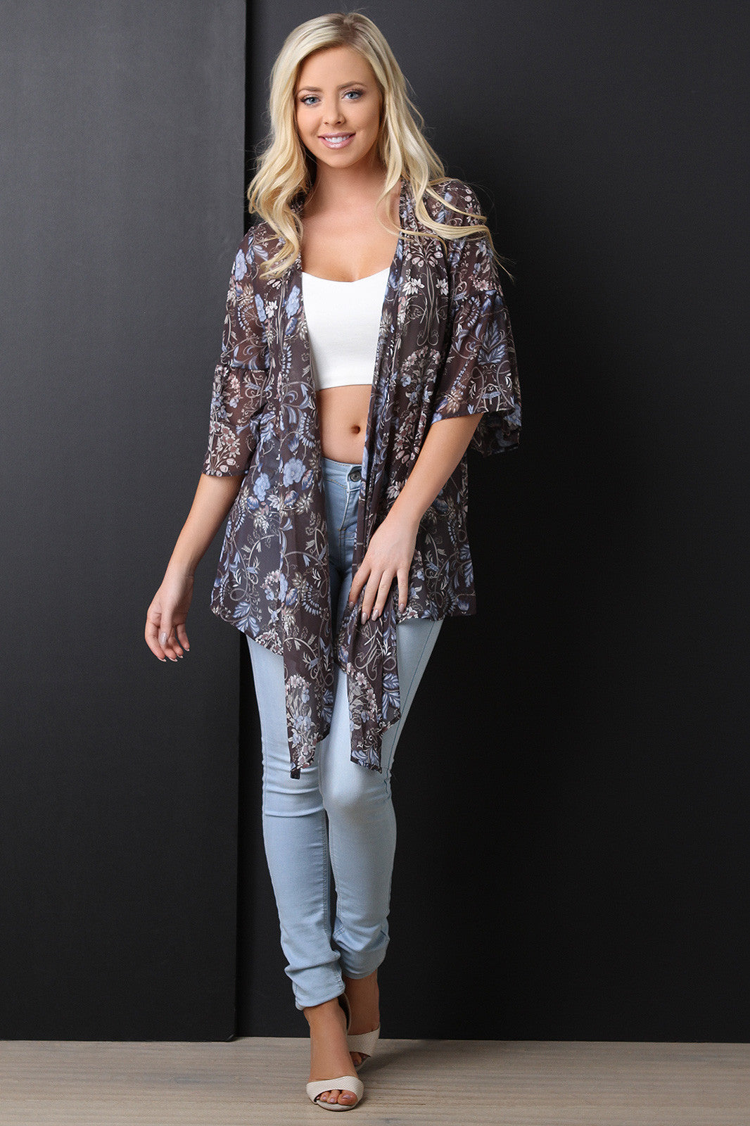 Chiffon Floral Kimono