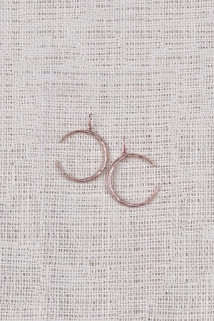 Textured Crescent Earrings