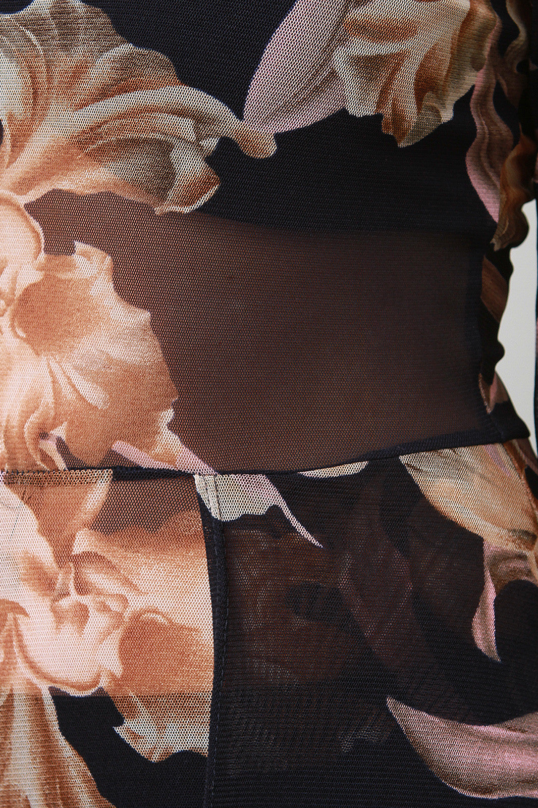 Bardot Floral Mesh Choker Jumpsuit Maxi Dress