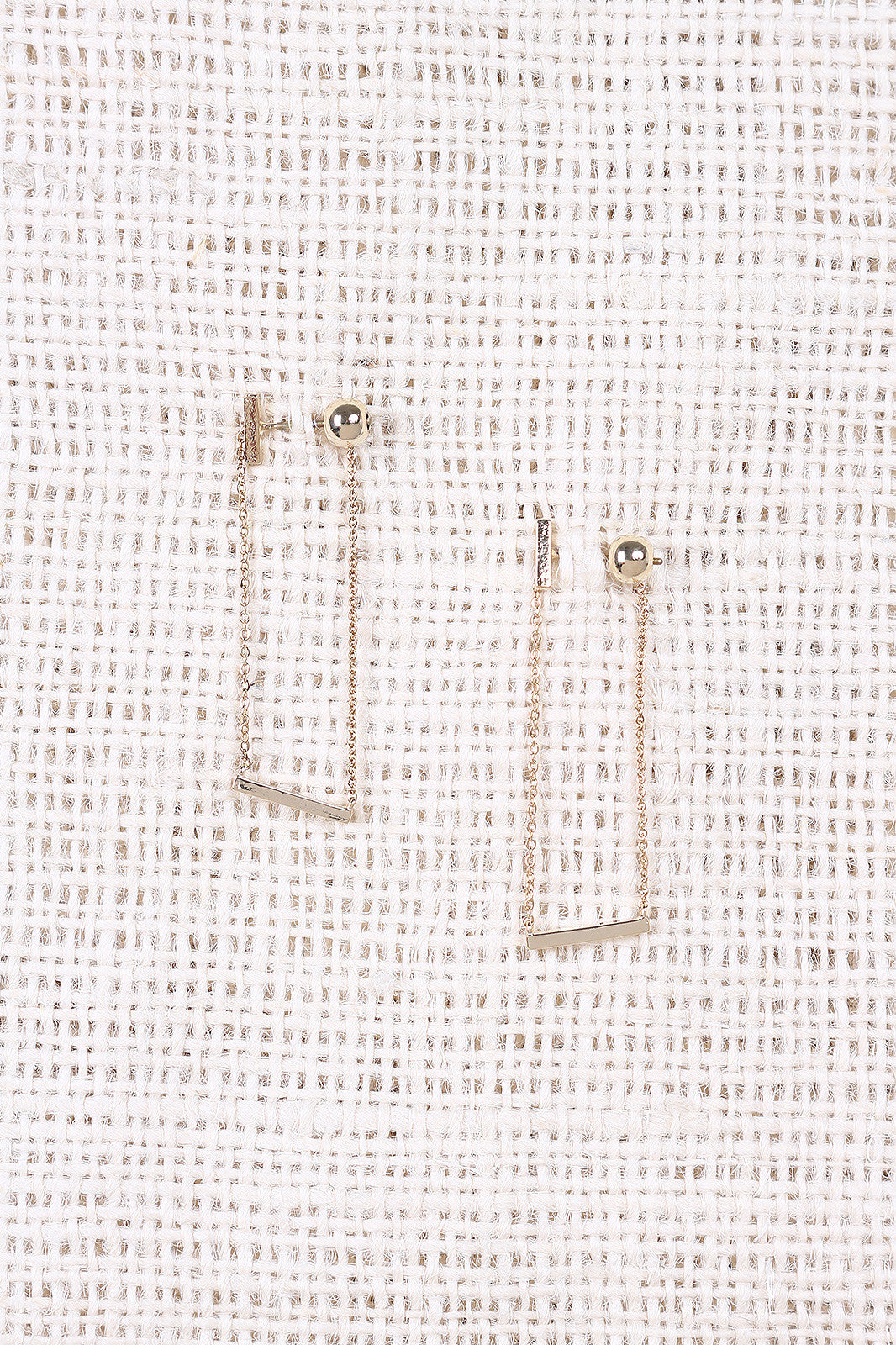 Bar Accent Curb Link Loop Earring