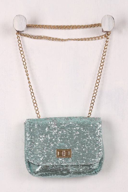 Shimmery Sequin Crossbody Mini Bag