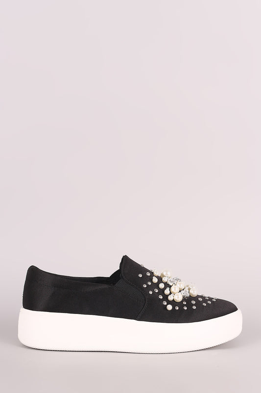 Soda Satin Slip-On Flatform Sneaker