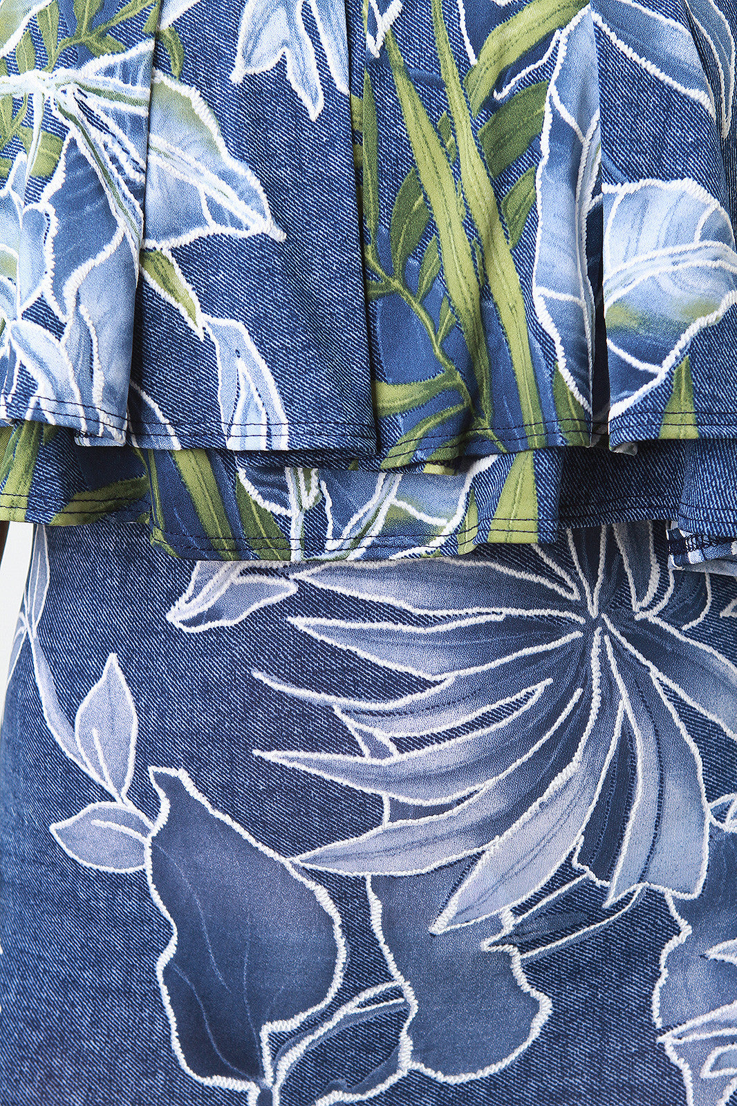 Bardot Tiered Ruffle Floral Leaf Jumpsuit