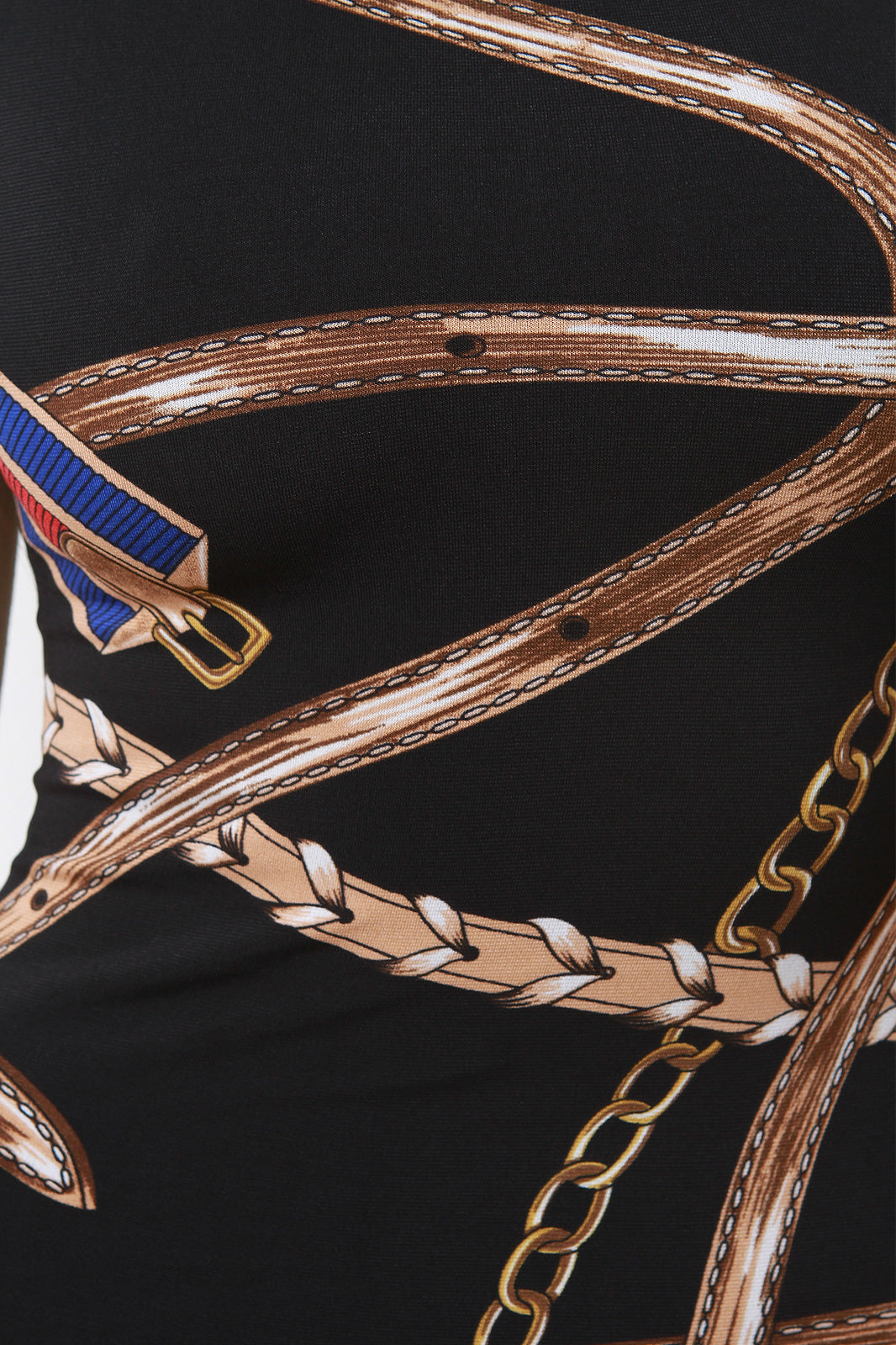 Chain Print Sleeveless Midi Dress