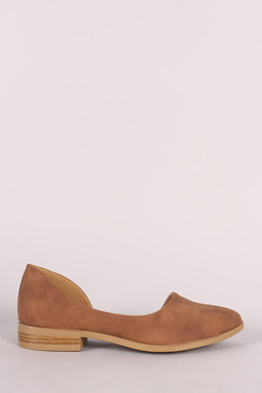 Qupid Open Shank Dorsay Oxford Flat