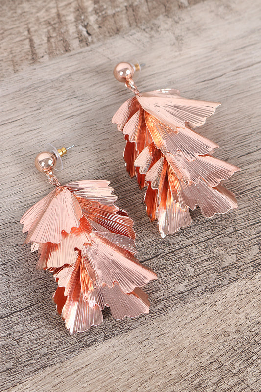 Tiered Textured Drop Earrings