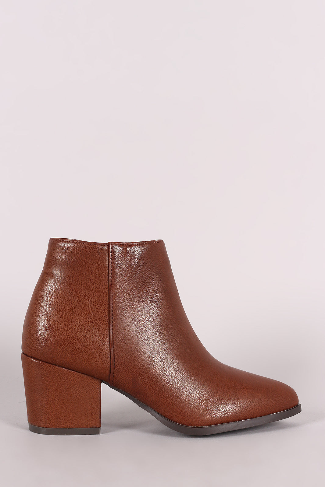Bamboo Pointy Toe Block Heeled Western Booties