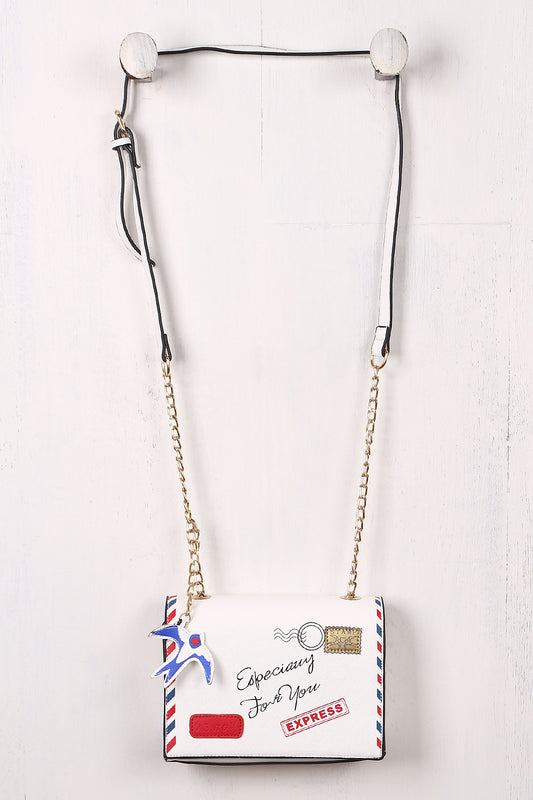 Envelope Chain-Accent Mini Bag