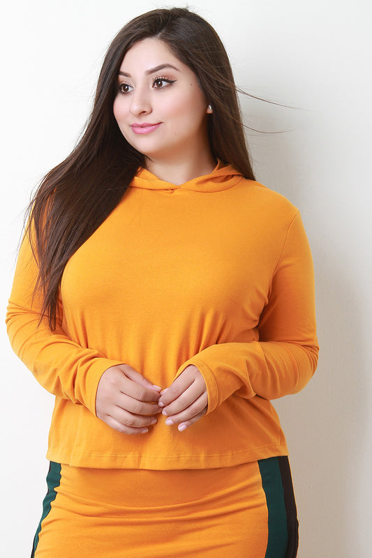Striped Long Sleeve Hoodie Top