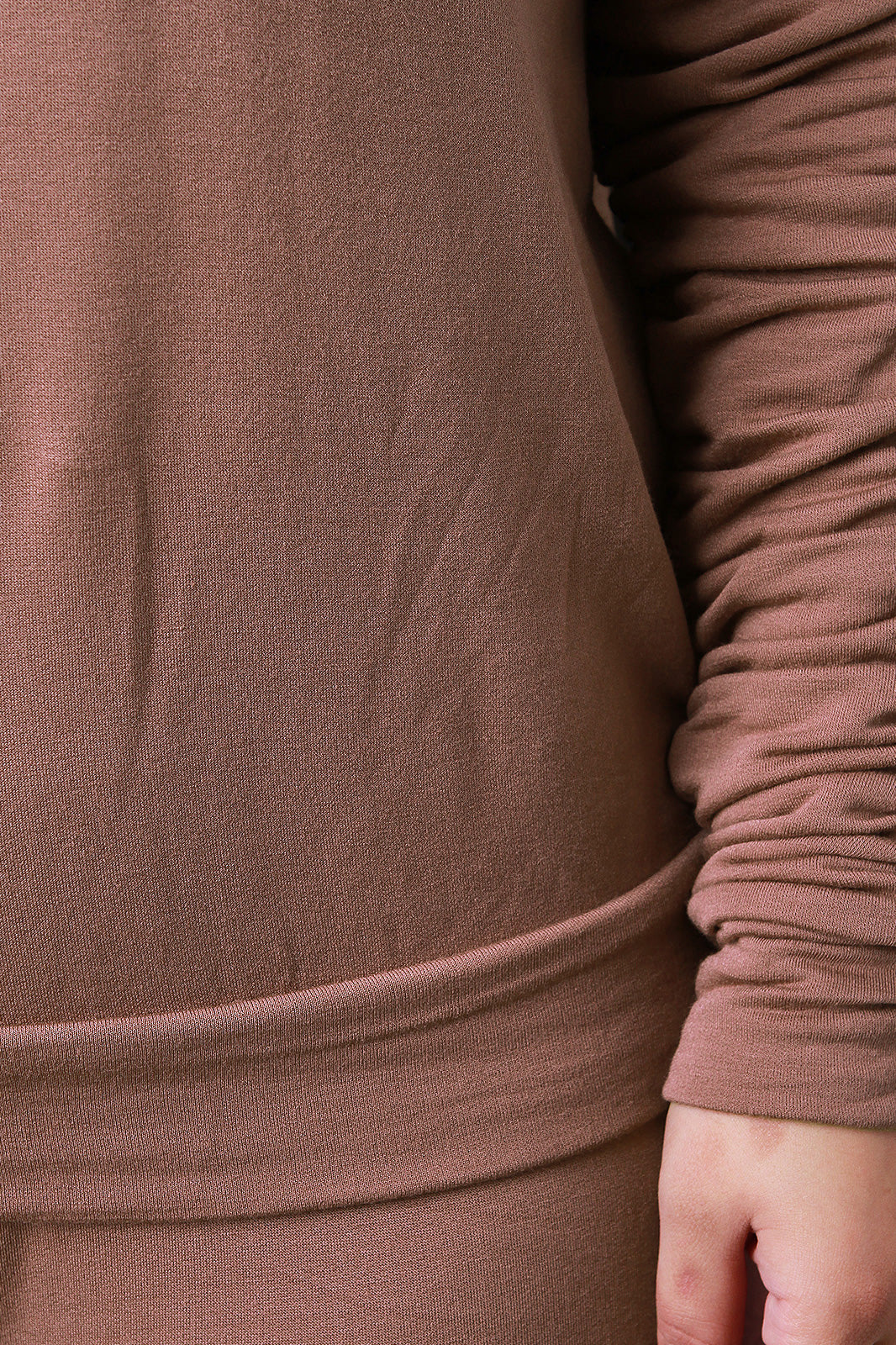 Ruched Sleeves Sweatshirt With Jogger Pants Set