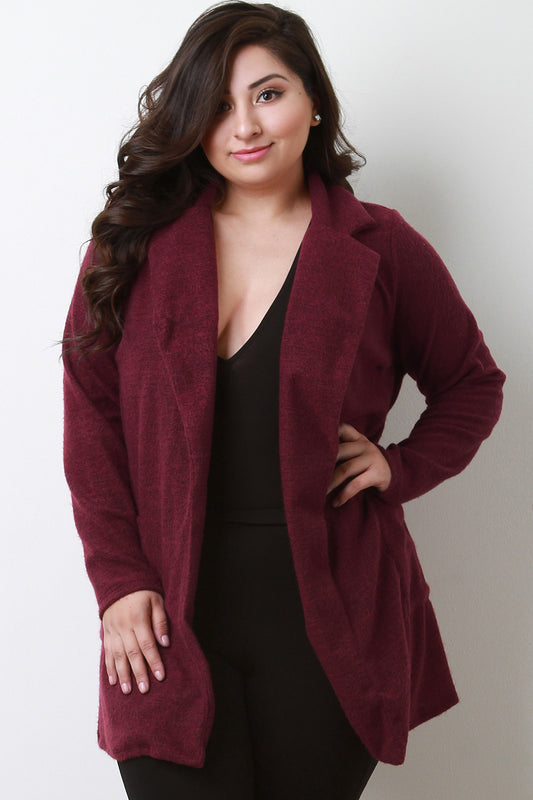 Soft Knit Open Front Cardigan