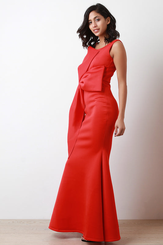 Bow Front Mermaid Maxi Dress
