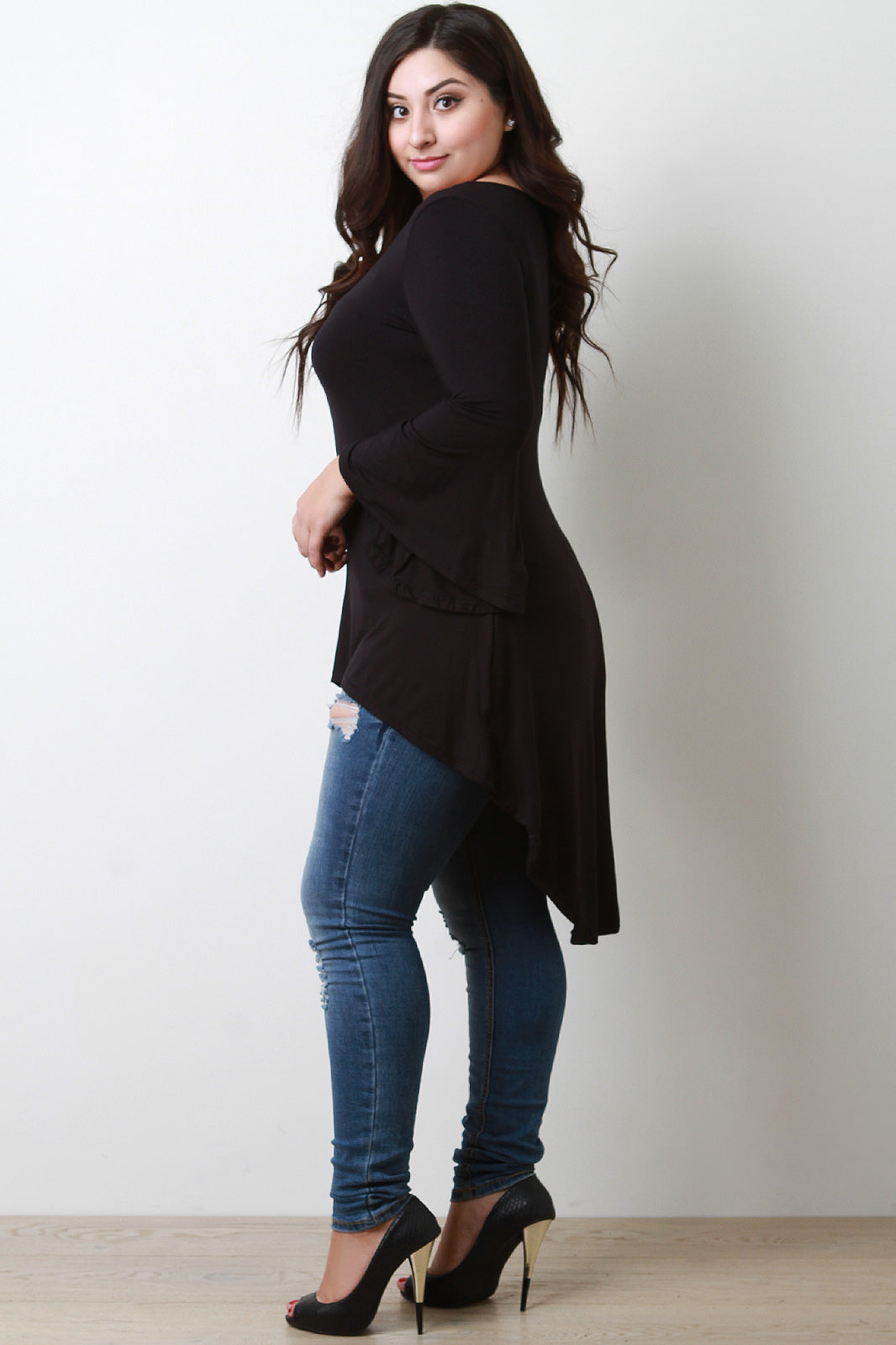 Bell Sleeve High Low Top