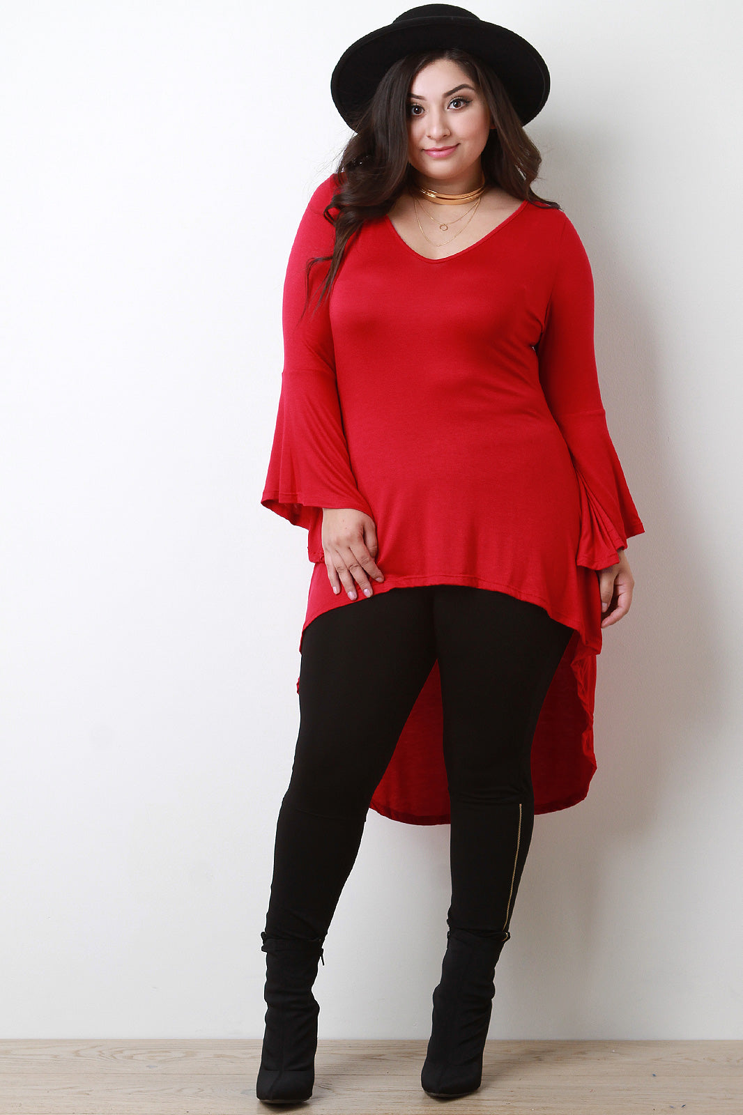 Bell Sleeve High Low Top
