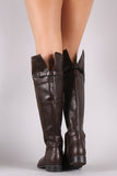 Breckelle Buckle Round Toe Riding Boots